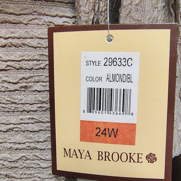 Maya Brooke Almond Black 2 Piece Jacket Dress Set 24W Formal Wedding Church NWT - Picture 11 of 13